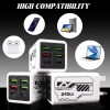 Bộ sạc nhanh 240W 4USB Anh-Mỹ-EU, đầu cắm tường, trạm sạc đa thiết bị - giá 179.300 VND 9