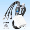 Bộ sạc nhanh 240W Đầu sạc 1v3 + Cáp sạc đa năng, tương thích mọi thiết bị - Giá chỉ 39.999 VND 3