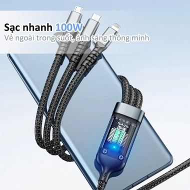 Bộ sạc nhanh 240W Đầu sạc 1v3 + Cáp sạc đa năng, tương thích mọi thiết bị - Giá chỉ 39.999 VND 6 Bộ sạc nhanh 240W Đầu sạc 1v3 + Cáp sạc đa năng, tương thích mọi thiết bị - Giá chỉ 39.999 VND 6