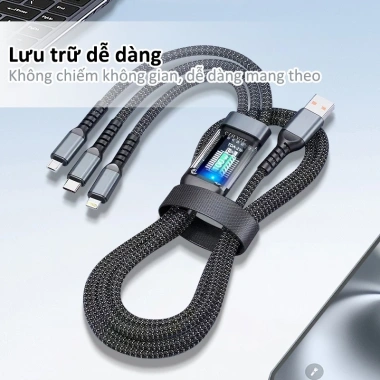 Bộ sạc nhanh 240W Đầu sạc 1v3 + Cáp sạc đa năng, tương thích mọi thiết bị - Giá chỉ 39.999 VND