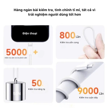 Bộ sạc nhanh 45W Củ + Cáp, dây sạc chống gãy, không nóng, an toàn, tương thích i6-i14 - 39.000₫ 6 Bộ sạc nhanh 45W Củ + Cáp, dây sạc chống gãy, không nóng, an toàn, tương thích i6-i14 - 39.000₫ 6