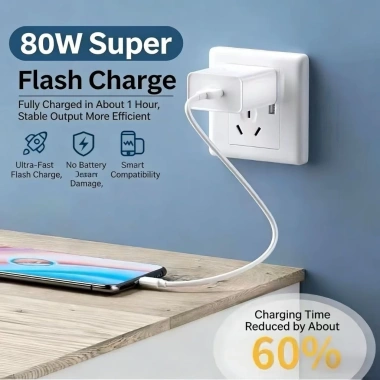 Bộ sạc nhanh 80W/100W Super VOOC Dart USB Type-C Oppo Realme Reno, 49.000 VND