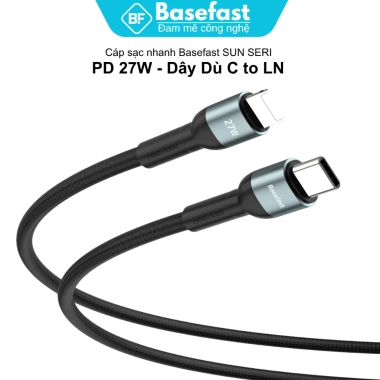 Bộ sạc nhanh Basefast B26 20W PD kèm cáp bọc dù bền cho iPhone 8 Plus, XS, 11-14 Pro - giá 209.000 VND 9