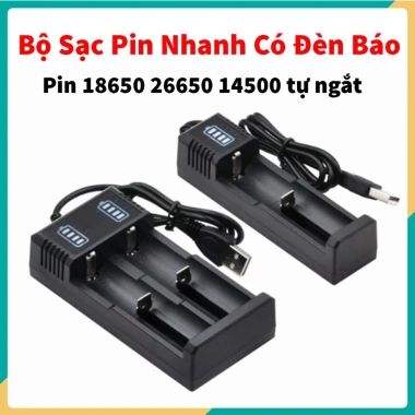 Bộ sạc nhanh đa kích thước Pin 21.700-26.700, tự ngắt, đèn báo % pin, dòng 2-3A - Giá tốt 25.407 VND