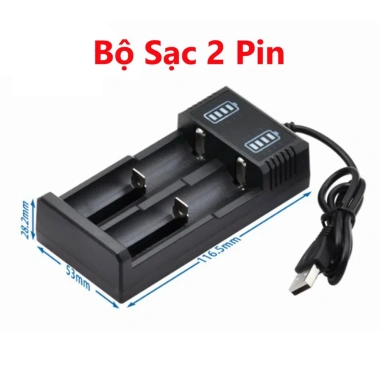 Bộ sạc nhanh đa kích thước Pin 21.700-26.700, tự ngắt, đèn báo % pin, dòng 2-3A - Giá tốt 25.407 VND