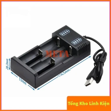 Bộ sạc nhanh đa năng Pin 18.650 18.490 26.650 14.500 16.340 10.440, tự ngắt, đèn báo % pin, dòng 2-3A, giá 25.409 VND 3 Bộ sạc nhanh đa năng Pin 18.650 18.490 26.650 14.500 16.340 10.440, tự ngắt, đèn báo % pin, dòng 2-3A, giá 25.409 VND 3
