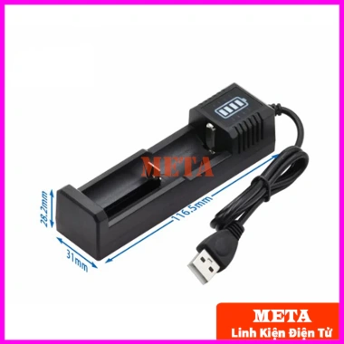 Bộ sạc nhanh đa năng Pin 18.650 18.490 26.650 14.500 16.340 10.440, tự ngắt, đèn báo % pin, dòng 2-3A, giá 25.409 VND