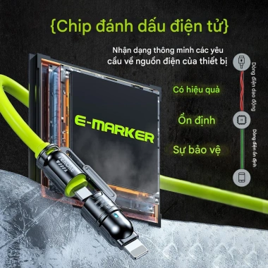 Bộ sạc nhanh Digi 35W + cáp silicone Type-C 240W cho iPhone 12‑17 Pro Max - Giá chỉ 128.000₫ 2