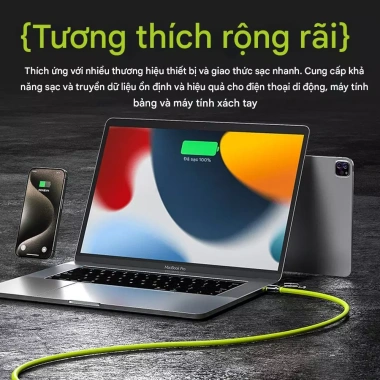 Bộ sạc nhanh Digi 35W + cáp silicone Type-C 240W cho iPhone 12‑17 Pro Max - Giá chỉ 128.000₫ 7