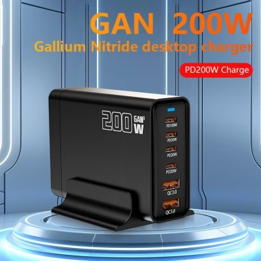 Bộ sạc nhanh Gan 3 đa cổng 200-800W USB-C, hỗ trợ Laptop, Tablet, Phone - Giá chỉ 599.000 VND 8