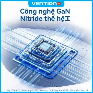 Bộ sạc nhanh GaN Vention 30W/20W USB‑C PD + USB 2 cổng QC4.0, hỗ trợ Samsung Android, BH 12 tháng