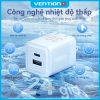 Bộ sạc nhanh GaN Vention 30W/20W USB‑C PD + USB 2 cổng QC4.0, hỗ trợ Samsung Android, BH 12 tháng 5