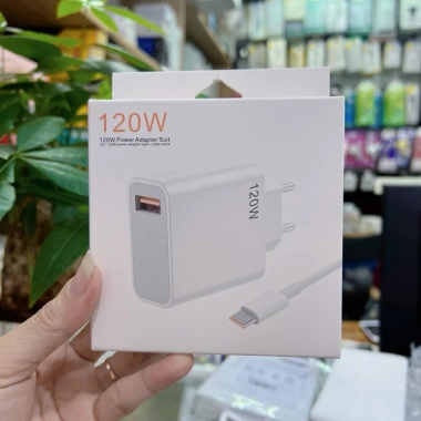 Bộ sạc nhanh Mi 120W 33W + Cáp USB-C 6A cho Mi 8-13 - Giá chỉ 59.999 VND