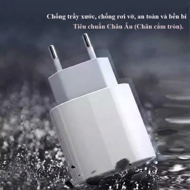 Bộ sạc nhanh PD 35W Type-C to Type-C cáp bện dù 1m - Sạc mạnh, giá ưu đãi 135k