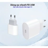 Bộ sạc nhanh PD 35W Type-C to Type-C cáp bện dù 1m - Sạc mạnh, giá ưu đãi 135k 8