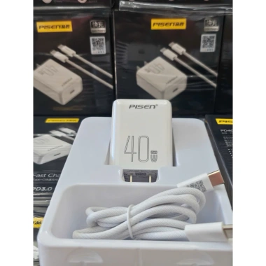 Bộ sạc nhanh Pisen 40W 45W chính hãng trọn bộ cáp Type C, đầu cốc, 335.000 6