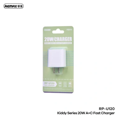 Bộ sạc nhanh Remax Kiddy Series RP-U120 20W 1 USB và 1 Type C, giá chỉ 125.000₫