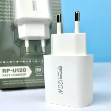 Bộ sạc nhanh Remax Kiddy Series RP-U120 20W 1 USB và 1 Type C, giá chỉ 125.000₫