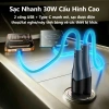 Bộ sạc ô tô 30W sạc nhanh vỏ kim nhôm mini, cáp Type‑C 1m, bảo hành 24 tháng - Giá 57.000₫ 3