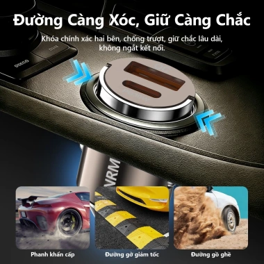 Bộ sạc ô tô 30W sạc nhanh vỏ kim nhôm mini, cáp Type‑C 1m, bảo hành 24 tháng - Giá 57.000₫ 4