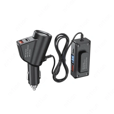 Bộ sạc ô tô đa cổng 5 trong 1 120W QC3.0 và Type C 12-24V màn hình hiển thị điện áp - Giá ưu đãi 242.557₫ 10