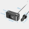 Bộ sạc ô tô PD QC3.0 2 ổ 12-24V có đèn LED phát hiện điện áp cho xe tải SUV 4