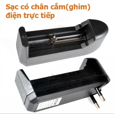 Bộ sạc pin 18.650 26.650 Lion 3.7V - Cục nạp 14.500 16.340 METAL STORE 1 viên, giá 22.000