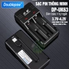 Bộ sạc pin 18.650 Doublepow DP-UK63 đa năng tự ngắt, hỗ trợ 26.650, 16.340, CR123A, 14.500, 21.700 - 99k
