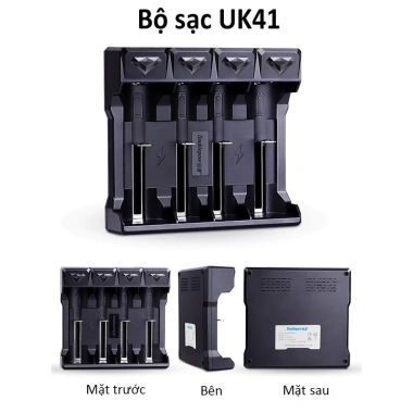 Bộ sạc Pin 3.7V Doublepow DP-UK41 4 khe sạc 18.650/26.650/10.440/16.340 - Giá 49.000₫ 4
