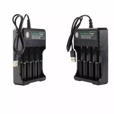 Bộ sạc pin 4 khe tự động ngắt & bật sáng, hỗ trợ 18.650, AA, Li‑ion – Giá 60.000₫