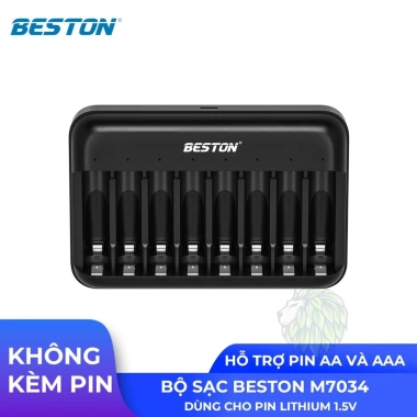 Bộ sạc pin 8 khe AA/AAA 1.5V Beston M7.012 - Sạc nhanh tự ngắt, giá 189.000 VND 10 Bộ sạc pin 8 khe AA/AAA 1.5V Beston M7.012 - Sạc nhanh tự ngắt, giá 189.000 VND 10
