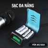 Bộ sạc pin AA AAA Beston C9.001 LCD tự ngắt - Chính hãng, mua lẻ hoặc combo 4