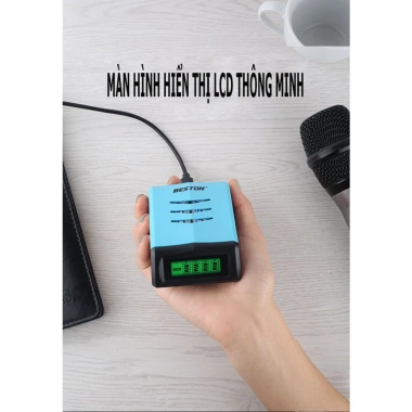 Bộ sạc pin AA AAA Beston C9.001 LCD tự ngắt - Chính hãng, mua lẻ hoặc combo 6