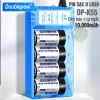 Bộ Sạc Pin AA AAA C Doublepow DP‑K55 Tự Ngắt Đa Năng – Đèn Báo, Kèm Pin D cho Bếp Ga, Pin, Radio – 159k