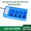 Bộ Sạc Pin AA AAA C Doublepow DP‑K55 Tự Ngắt Đa Năng – Đèn Báo, Kèm Pin D cho Bếp Ga, Pin, Radio – 159k 10
