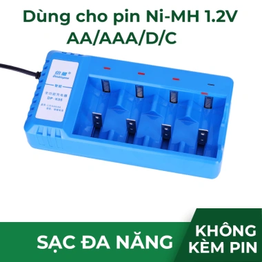 Bộ Sạc Pin AA AAA C Doublepow DP‑K55 Tự Ngắt Đa Năng – Đèn Báo, Kèm Pin D cho Bếp Ga, Pin, Radio – 159k 10 Bộ Sạc Pin AA AAA C Doublepow DP‑K55 Tự Ngắt Đa Năng – Đèn Báo, Kèm Pin D cho Bếp Ga, Pin, Radio – 159k 10