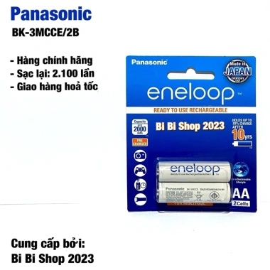 Bộ sạc pin AA AAA Panasonic Eneloop nhanh tự ngắt 1.5h, kèm 4 pin AA 2.000mAh và hộp bảo quản - 210.000₫