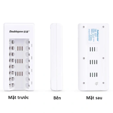 Bộ Sạc Pin AA/AAA 8 Khe Doublepow K18 - Đèn Báo, Dùng cho Micro, Đồ Chơi, Giá 140k