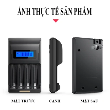 Bộ sạc pin AA/AAA DP-K98B Tự Ngắt - Sạc nhanh cho mic không dây, máy đo huyết áp 5
