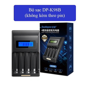 Bộ sạc pin AA/AAA DP-K98B Tự Ngắt - Sạc nhanh cho mic không dây, máy đo huyết áp 10