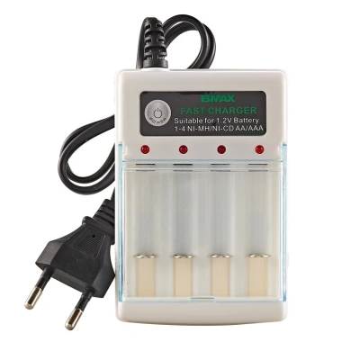 Bộ sạc pin AA/AAA NiMH 1.2V 250mA 4 khe sạc nhanh dòng ổn định giá 50.000₫