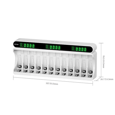 Bộ Sạc Pin Beston C9.025L 12 Cổng AA/AAA - Sạc nhanh, tự ngắt, đèn báo thông minh, giá ưu đãi 320.000đ