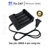 Bộ sạc pin đa năng 18.650 2-4 pin 3.7-4.2V, phích cắm tiện lợi, đèn báo đầy, tự ngắt - 70.000₫