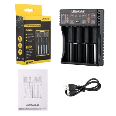 Bộ sạc pin đa năng 4 khay Lii-402 hỗ trợ AA, AAA, 18.650, 26.650, 14.500 – giá ưu đãi 209.000₫ 2 Bộ sạc pin đa năng 4 khay Lii-402 hỗ trợ AA, AAA, 18.650, 26.650, 14.500 – giá ưu đãi 209.000₫ 2