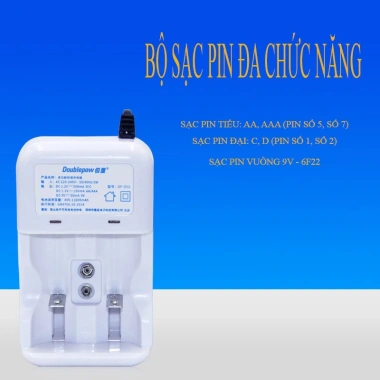 Bộ sạc pin đa năng Doublepow DP-D02 (D C AA AAA 9V) giá 95.000 - sạc nhanh, an toàn 2 Bộ sạc pin đa năng Doublepow DP-D02 (D C AA AAA 9V) giá 95.000 - sạc nhanh, an toàn 2