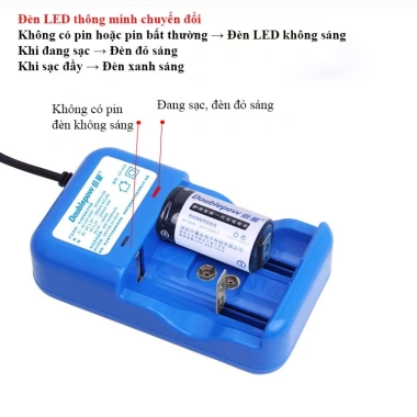 Bộ Sạc Pin Đa Năng DP-K32 Chính Hãng - Sạc Đại D, Trung C, 9V, AA/AAA, Giá ưu đãi 109.000₫