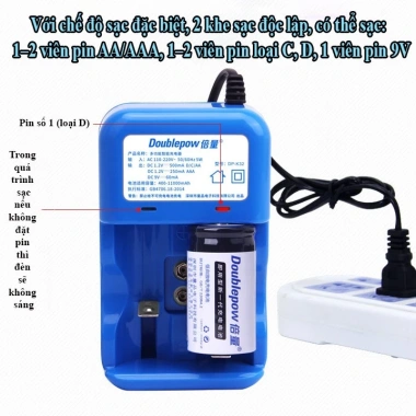 Bộ Sạc Pin Đa Năng DP-K32 Chính Hãng - Sạc Đại D, Trung C, 9V, AA/AAA, Giá ưu đãi 109.000₫ 9 Bộ Sạc Pin Đa Năng DP-K32 Chính Hãng - Sạc Đại D, Trung C, 9V, AA/AAA, Giá ưu đãi 109.000₫ 9
