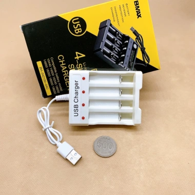 Bộ sạc pin đa năng USB - Sạc 18.650, 14.500, 26.650, AA, AAA, tự động ngắt khi đầy