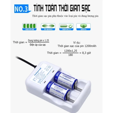 Bộ sạc pin Doublepow DP-D02 đa năng - Sạc C D AA AAA 9V 1.2V, không kèm pin, chỉ 96.900đ 7