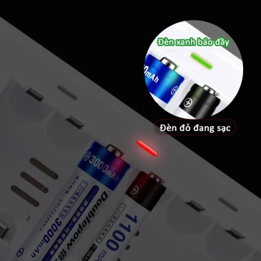 Bộ sạc pin K18 pin sạc 1.2V AA/AAA Doublepow dùng cho Micro, bàn chải điện, remote, giảm 20% chỉ 139.000₫ 8 Bộ sạc pin K18 pin sạc 1.2V AA/AAA Doublepow dùng cho Micro, bàn chải điện, remote, giảm 20% chỉ 139.000₫ 8